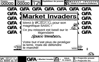 Market Invaders atari screenshot